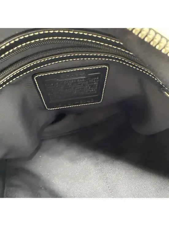 Coach Chelsea Signature Black Canvas & Leather Bag( No Strap) - Picture 10 of 11